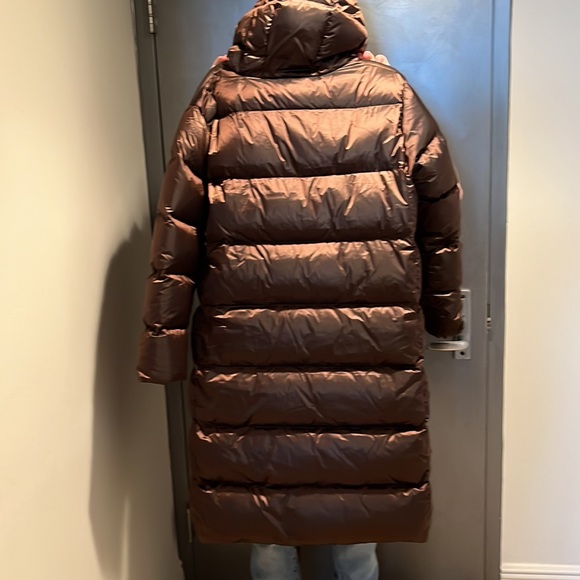 Varley Payton Puffer Coat Sz M Brushed brown Metallic - Picture 7 of 8